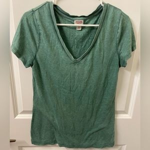 Mossimo Supply Co. Green V-neck T-shirt Size M